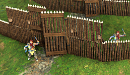 Need a Free Standing Large Wooden Gate that opens./closes